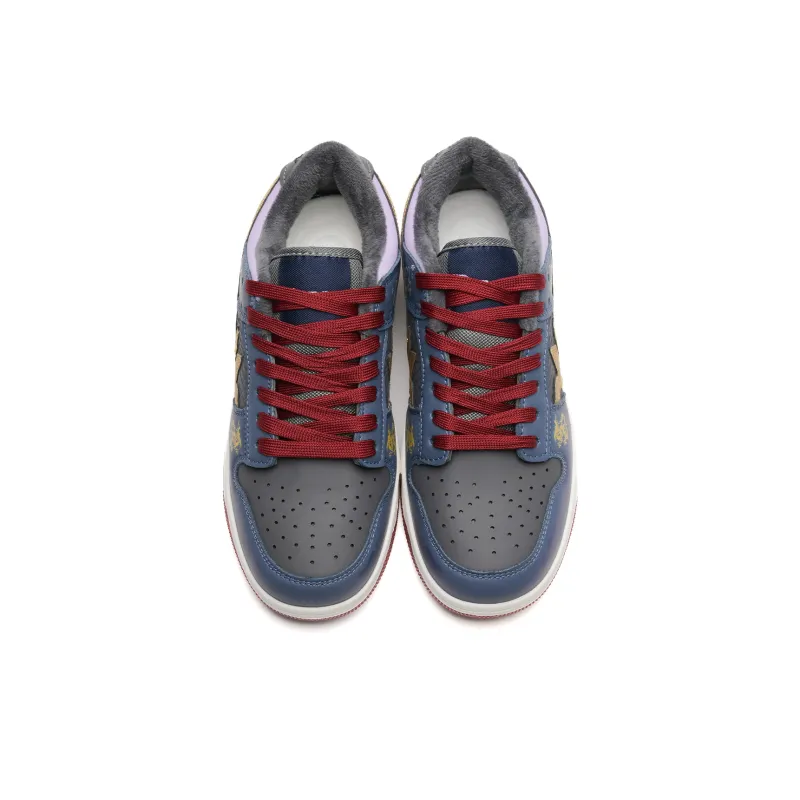 7 SEVFUN Slip Resistant Low Top Skateboard Shoes Unisex Wukong Blue-34