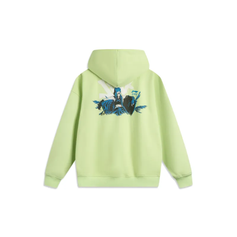 LiNing x LEAGUE OF LEGENDS Sweatshirt Unisex Butterfly Pink Green-1