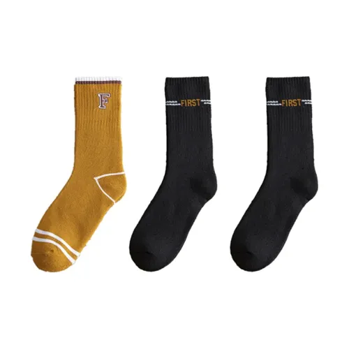 Cotton Gene Mid Calf Socks Men's Combo Set