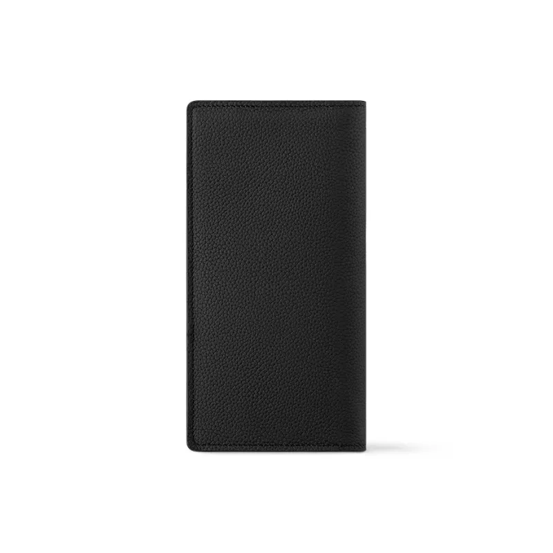LOUIS VUITTON Grained Calfskin Wallet Men's Black-2