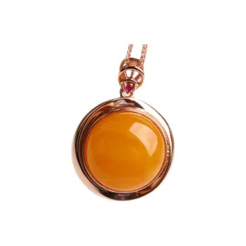 Ou Said Jewelry Amber Beeswax Necklaces Women's