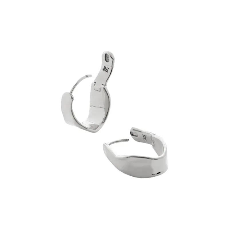 Monica Vinader Medium The Wave Hoop Earrings-2