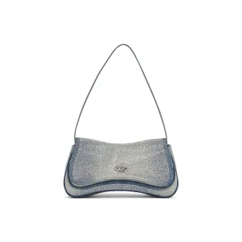 DIESEL Cotton Handbag, Shoulder Bag Unisex Light Blue