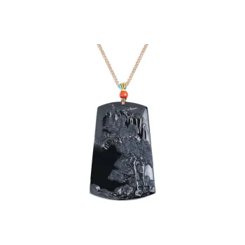 Clear Snow Glutinous Jade Necklaces Unisex