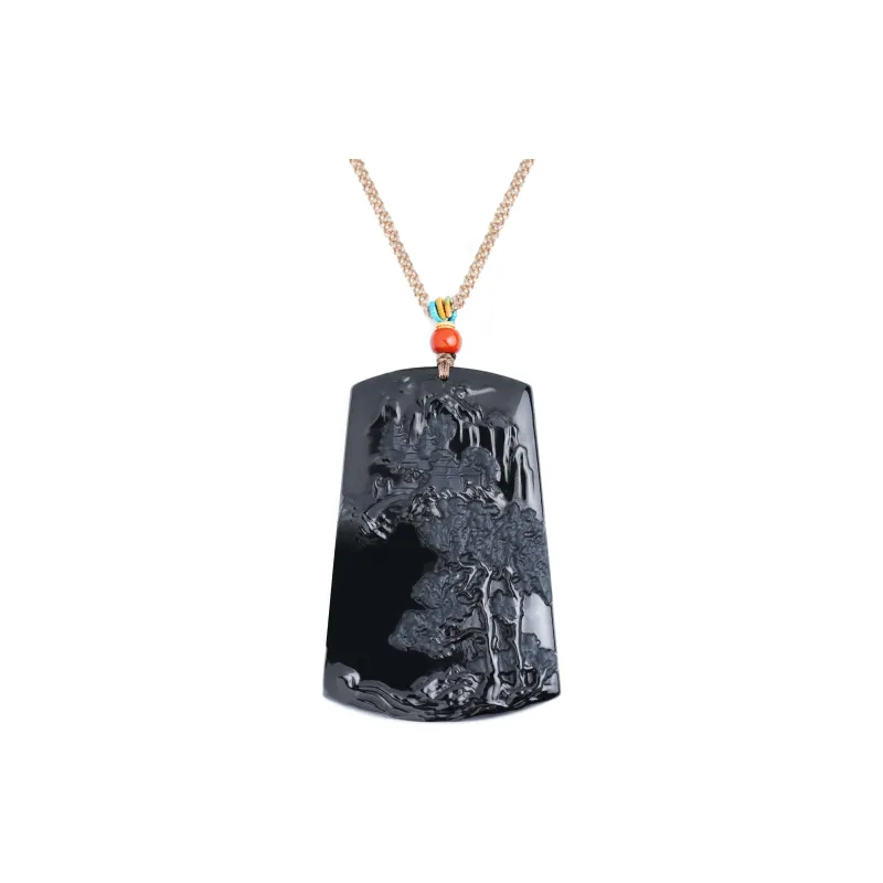 Clear Snow Glutinous Jade Necklaces Unisex-0