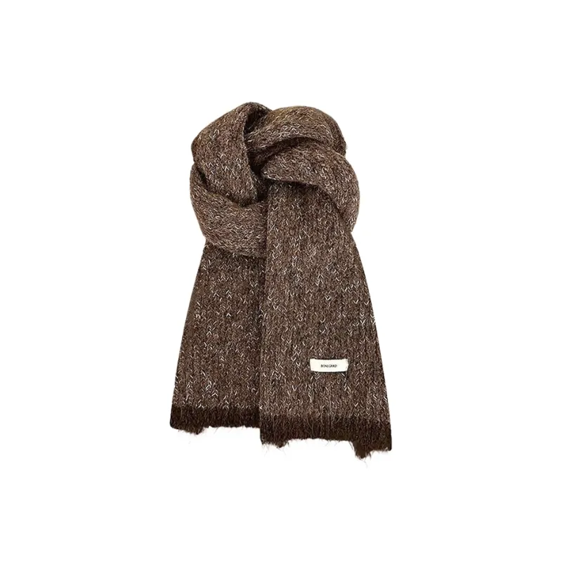 CARTELO Wool Knit Scarves Unisex Multicolor-7