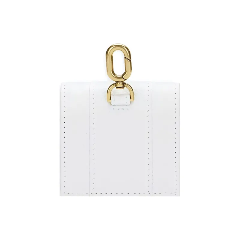 Balenciaga Hourglass Soft Textured Cow Leather Earphone Case Women's White-2