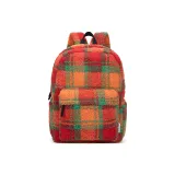 Orange Red Check Multicolor