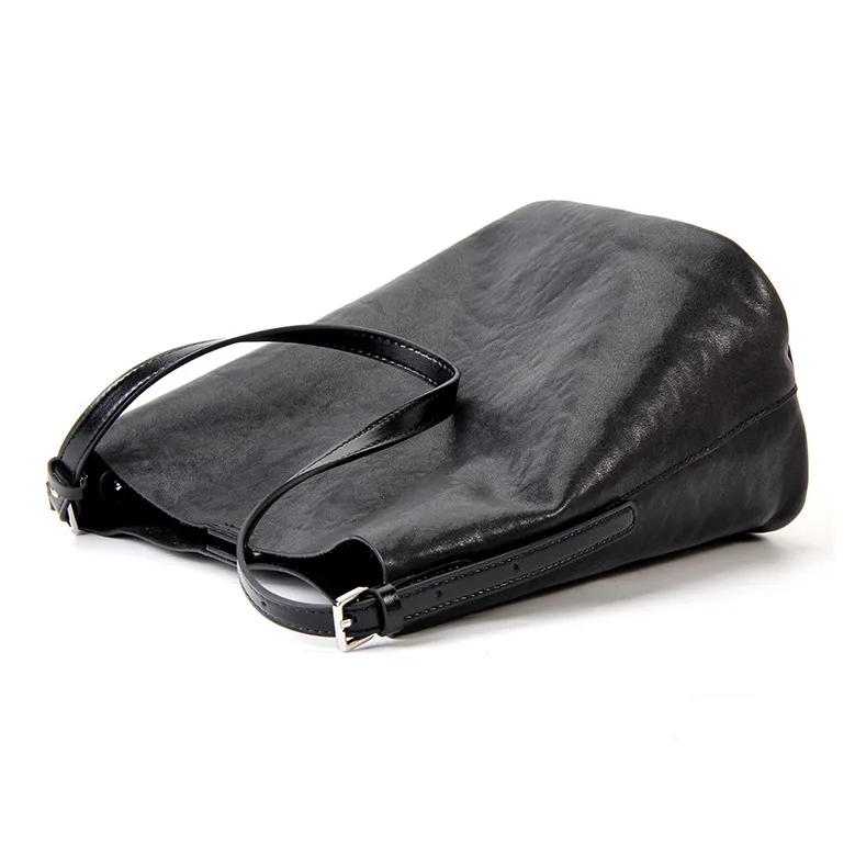 YOCAMU Vegetable Tanned Top Grain Cow Leather Bucket Bags Shoulder Bags Regular Unisex Multicolor-2
