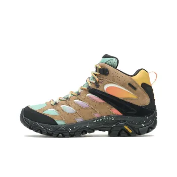 Unlikely Hikers x MERRELL MOAB 3 Anti-Slip Wear-Resistant Mid-Top Hiking Shoes Men's Brown Black Loose Fit
