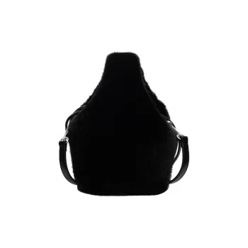 JIANMU Plush Crossbody One Shoulder Handbag Regular Women's Black/Caramel/Burgundy/White/Light Khaki/Pink/Dark Khaki