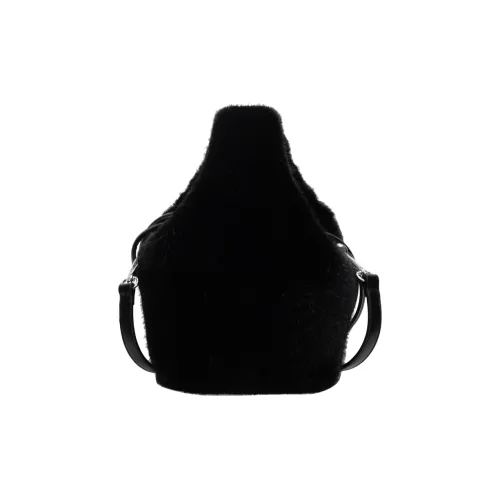 JIANMU Plush Crossbody One Shoulder Handbag Regular Women's Black/Caramel/Burgundy/White/Light Khaki/Pink/Dark Khaki