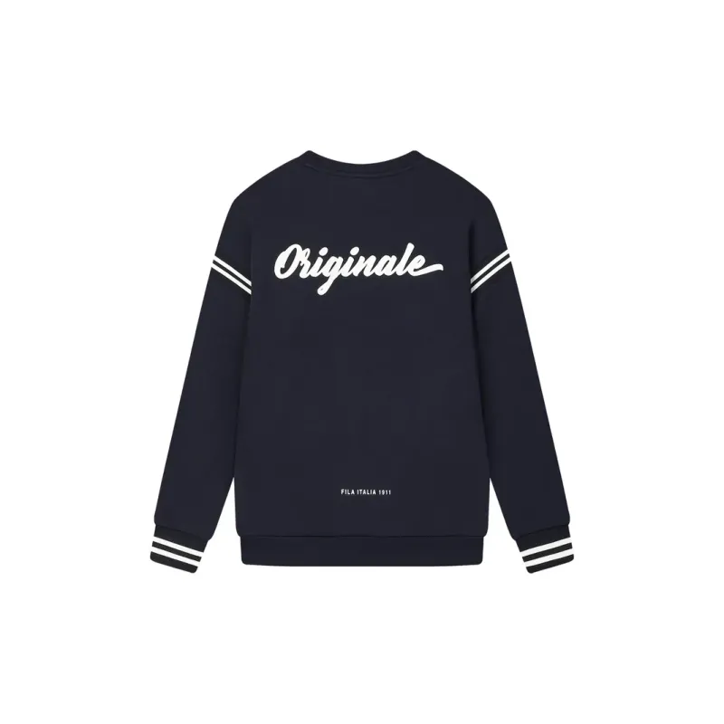 FILA Original Sweatshirt Men's Blue Comes With Necklace-2