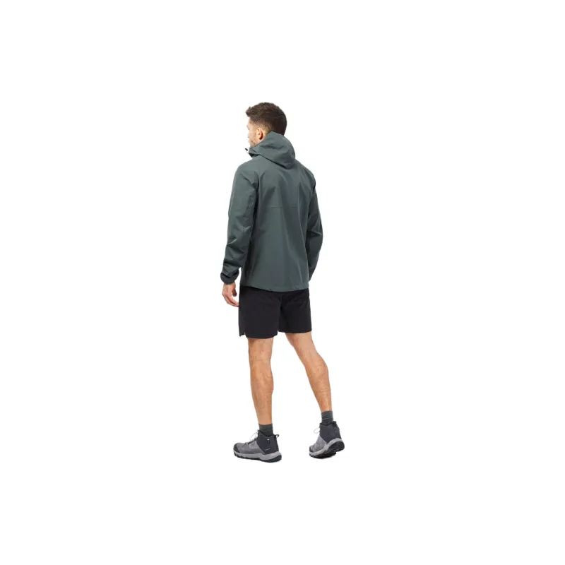 DECATHLON Water-Resistant Windbreaker Jacket Men's Dark Gray Green-2