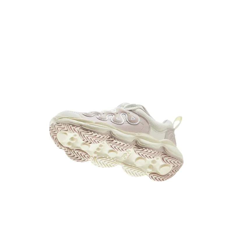 FILA KIDS BOA Anti Slip Wear Resistant Low Top Children's Basketball Shoes Beige Pink Children Aged 3 7 Years Old-5