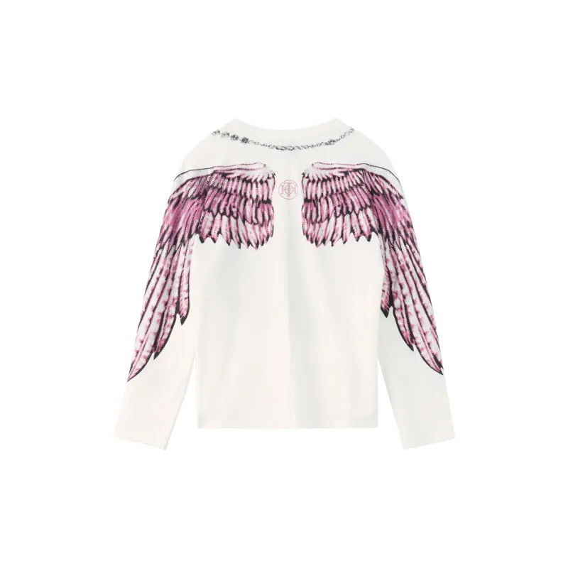 TCH T Shirt Unisex White With Pink Logo-1