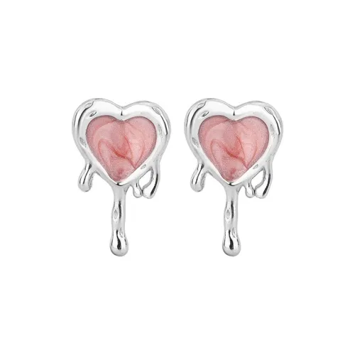 GIFT&CO S999 Fine Silver Stud Earrings Women's