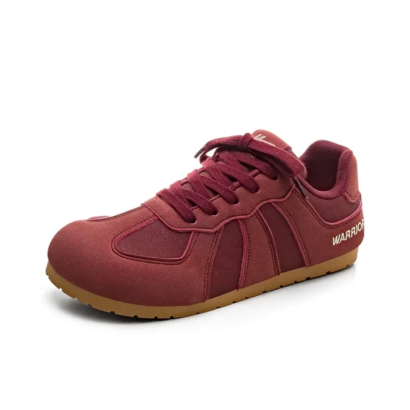 Warrior Non slip Breathable And Wear resistant Low Top Casual Shoes Women's Burgundy-1