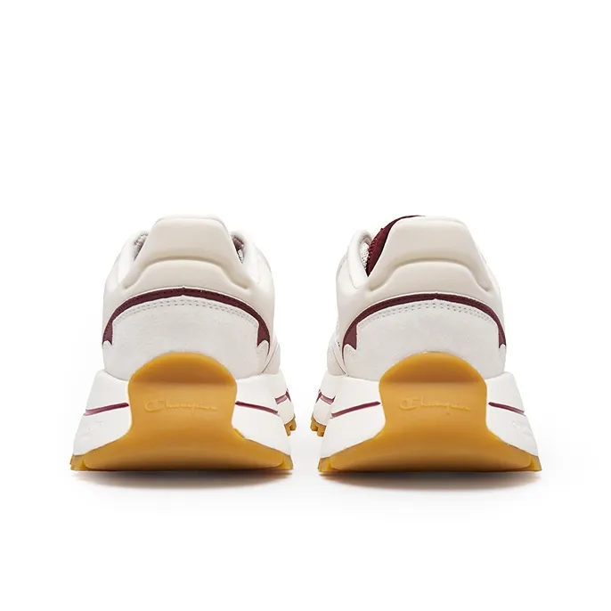 Champion Low-Top Running Shoes Men's Milk White/College Red-3