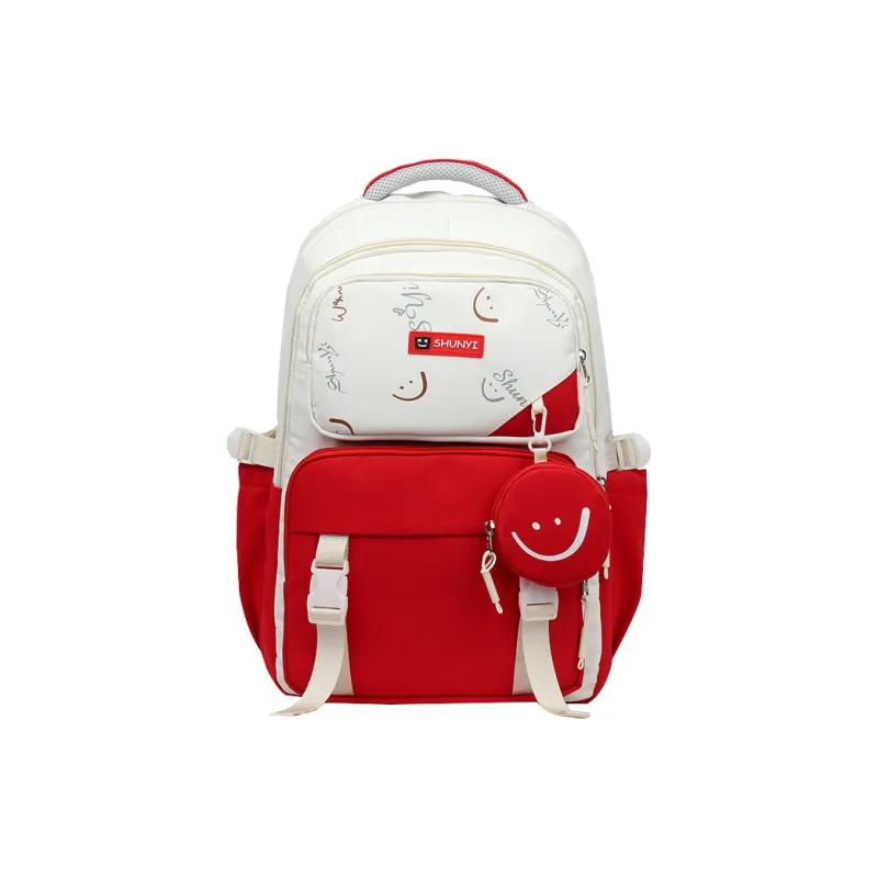 Gorora Nylon Fabric Backpack Regular Women's Red/Black/Khaki/Blue-0