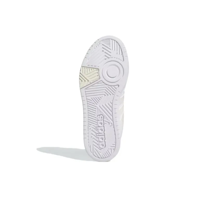 Adidas HOOPS 3.0 Anti-Slip Wear-Resistant Low-Top Skateboard Shoes Women's White-4