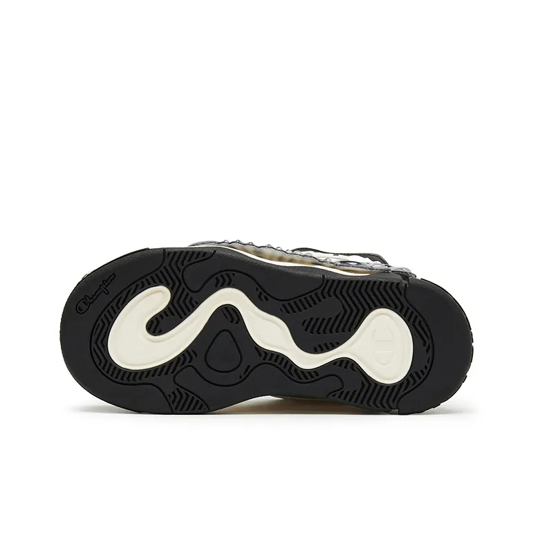 Champion Puffy Jelly Shoes Low Top Skateboard Shoes Unisex Milk White/Black-4