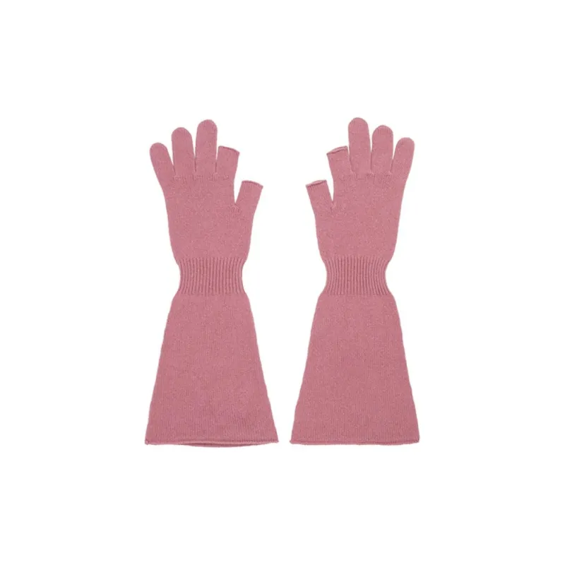 RICK OWENS/RO Wool Cashmere Knit Gloves Women's Pink-0