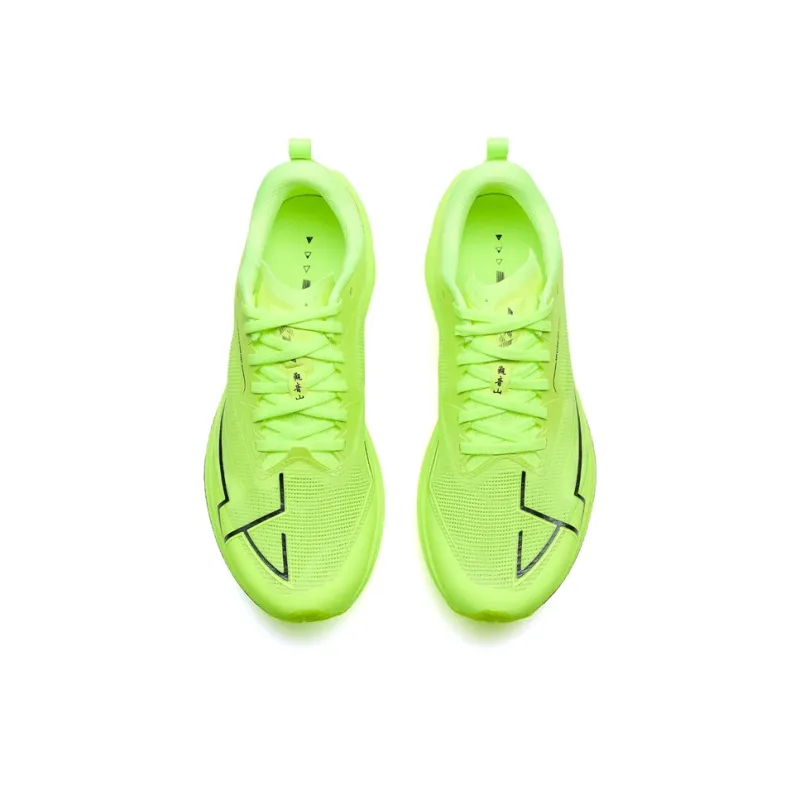 XTEP One piece Molded 2nd Generation Running Shoes Men Low Top Fluorescent Lime Green/Black-4