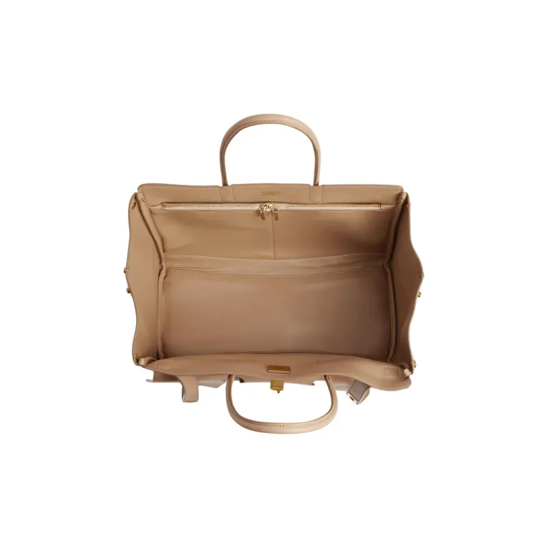 Balenciaga Smooth Cow Leather Tote Bag, Shopping Bag, Shoulder Bag, Handbag Medium Size Women's Latte-3