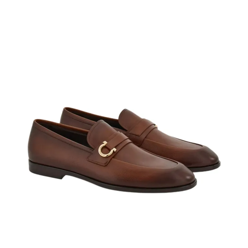 Ferragamo Gancini plaque Loafers-2