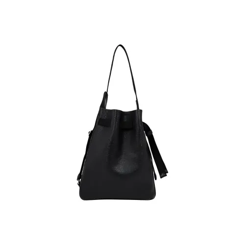 Ecco Cow Leather Bucket Bags Crossbody Bag Shoulder Bag Medium Size Women's Black