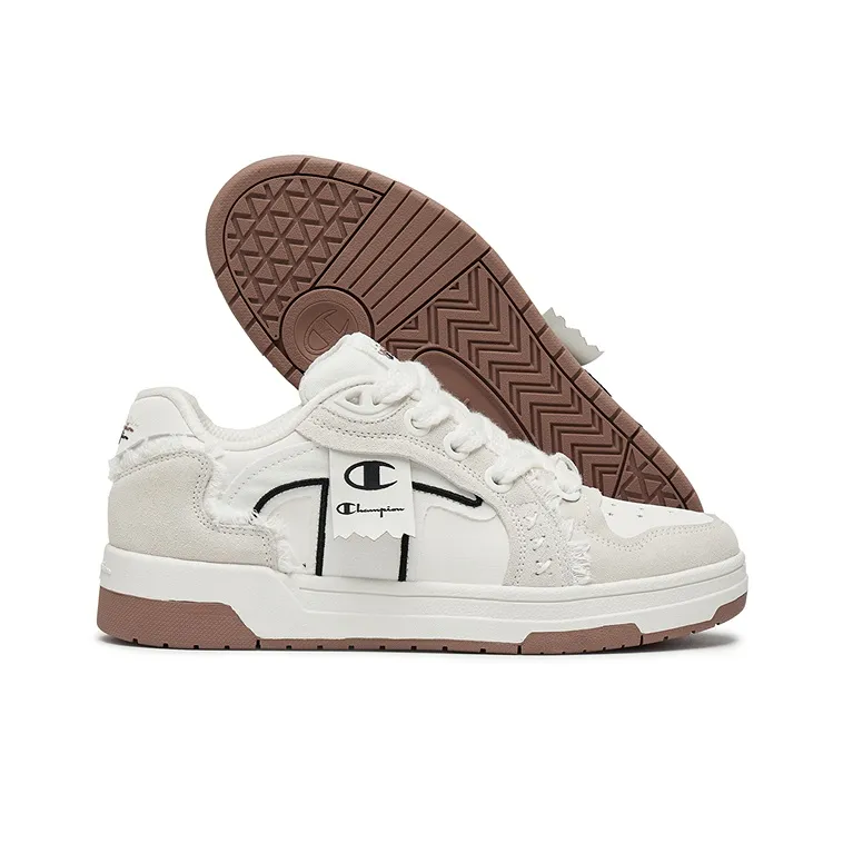 Champion Low Top Skateboard Shoes Unisex Milk White-1