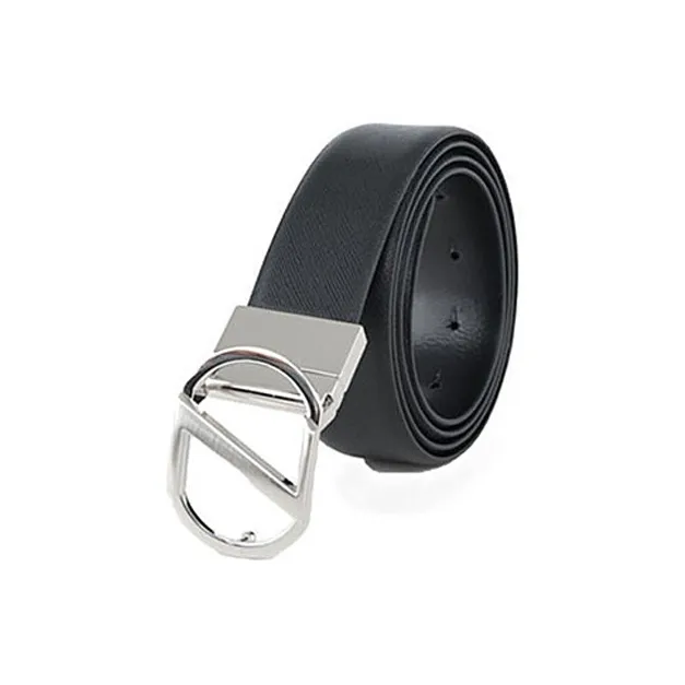 Zzegna Leather Belts Men Black-4