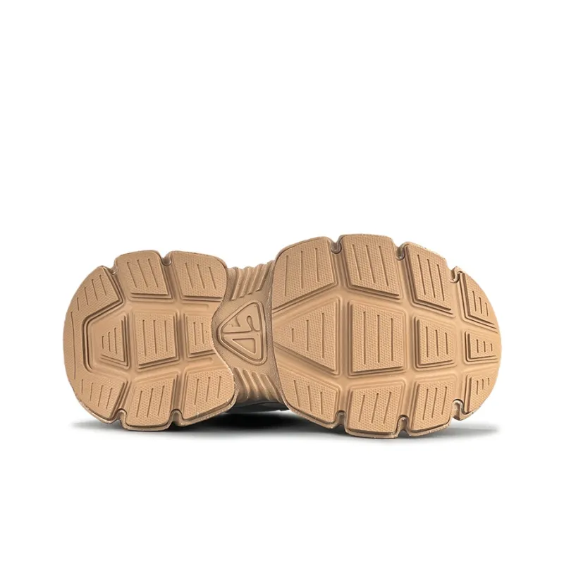 LuzaoT SUPER DRAG Cushioning Anti Slip And Wear Resistant Coverage Low Top Chunky Sneakers Women's Beige Khaki-5
