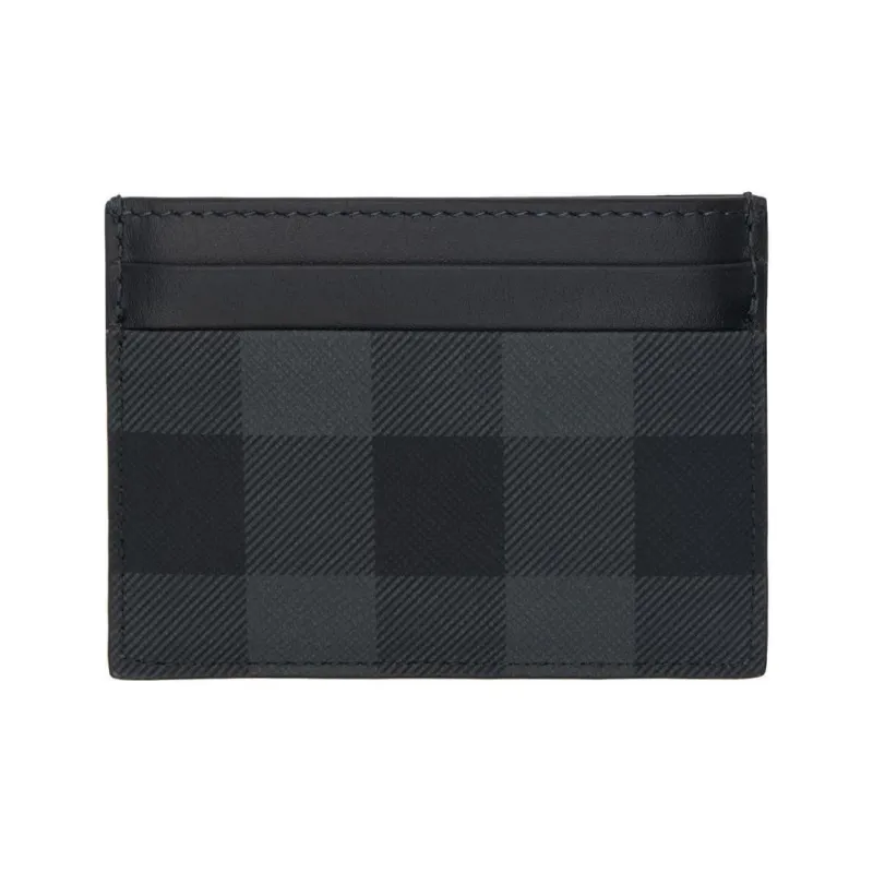 Burberry Cotton Wallet, Card Holder Men's Black Gray-6