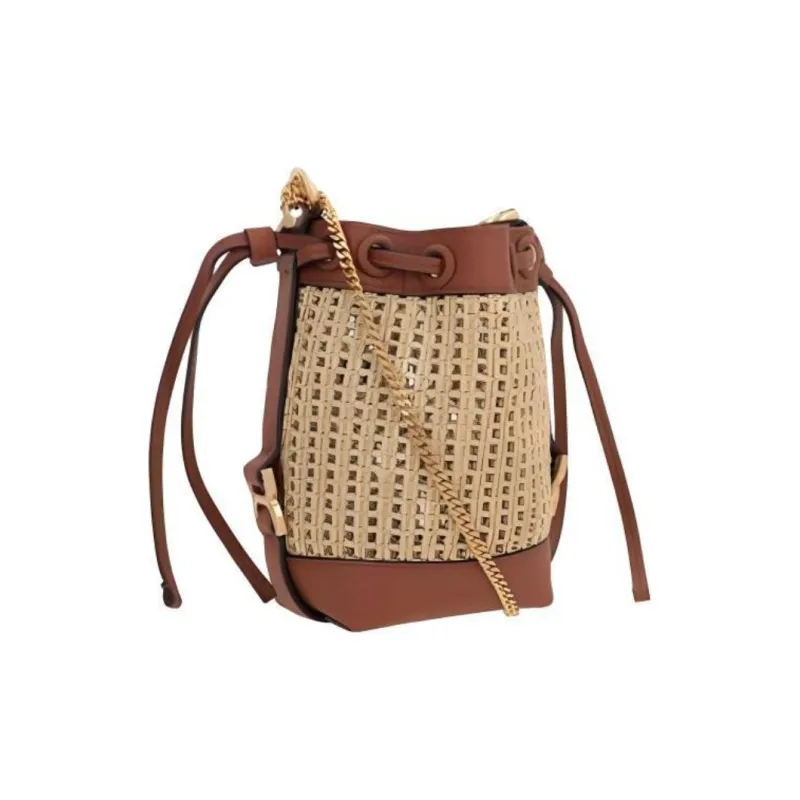 Chloé Raffia Micro Marcie Bucket Bag-1