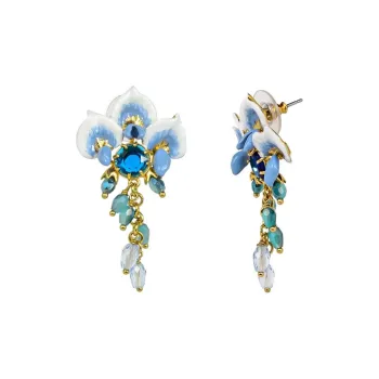 LES NEREIDES Gold Plated Earrings Women's Blue