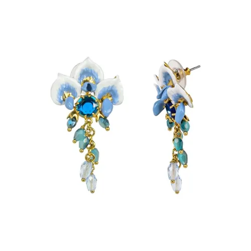 LES NEREIDES Gold Plated Earrings Women's Blue