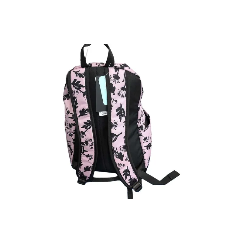 Converse Polyester Laptop Bag Backpack Regular Women's Black With Pink Print-2