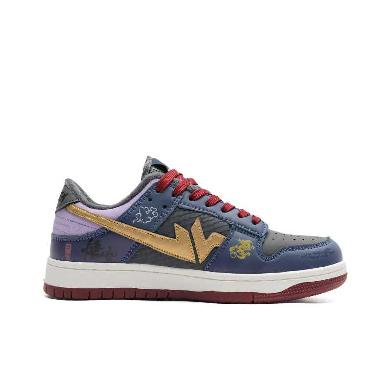 7 SEVFUN Slip Resistant Low Top Skateboard Shoes Unisex Wukong Blue-32