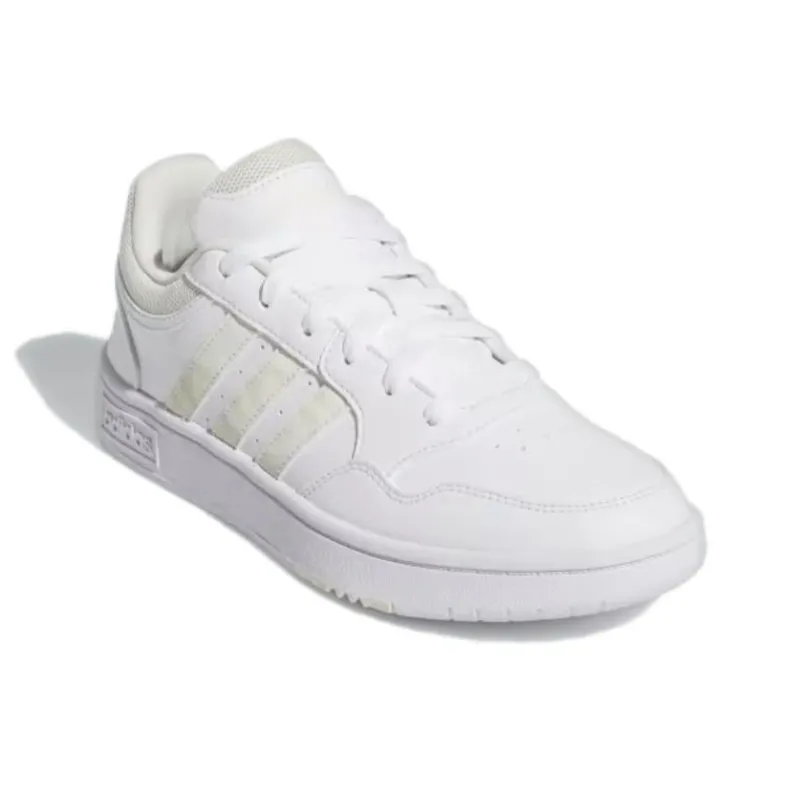 Adidas HOOPS 3.0 Anti-Slip Wear-Resistant Low-Top Skateboard Shoes Women's White-2