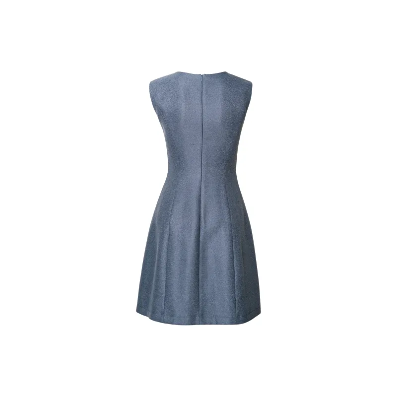 ROEYSHOUSE Sleeveless Dress Women's Gray Blue-1
