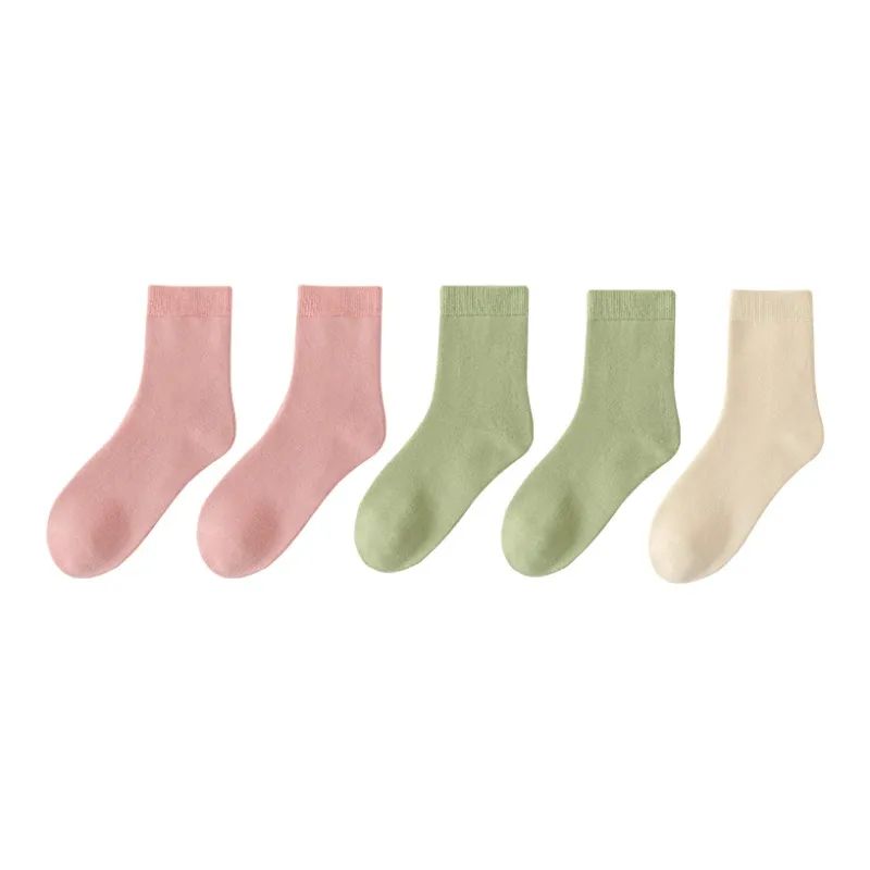 MIIOW Mid Calf Socks Women's 5 Pack-1