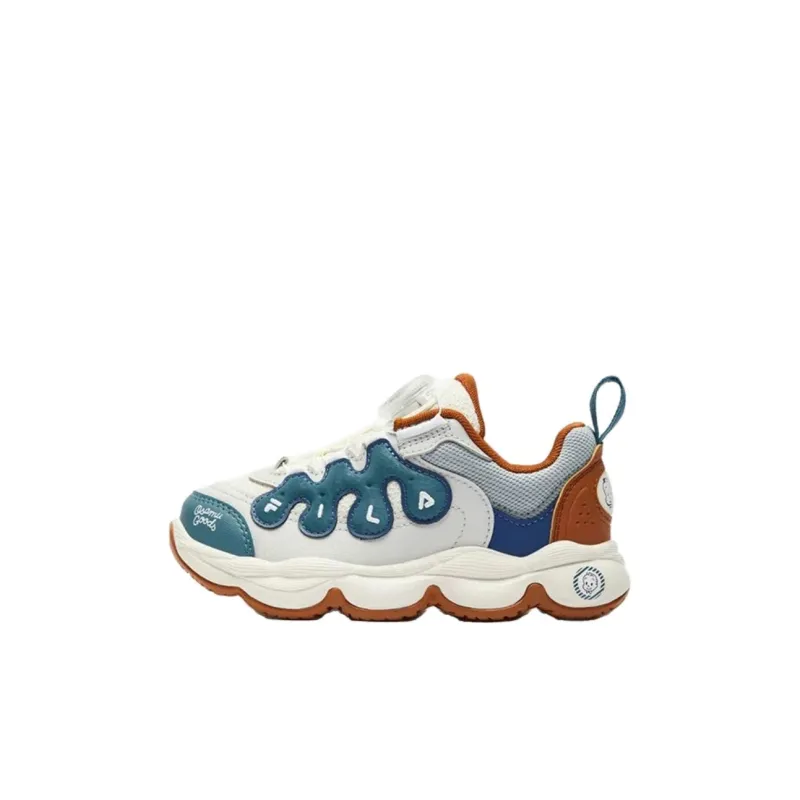FILA KIDS BOA Anti Slip Wear Resistant Children's Basketball Shoes Blue White Children Aged 3 7 Years Old-0