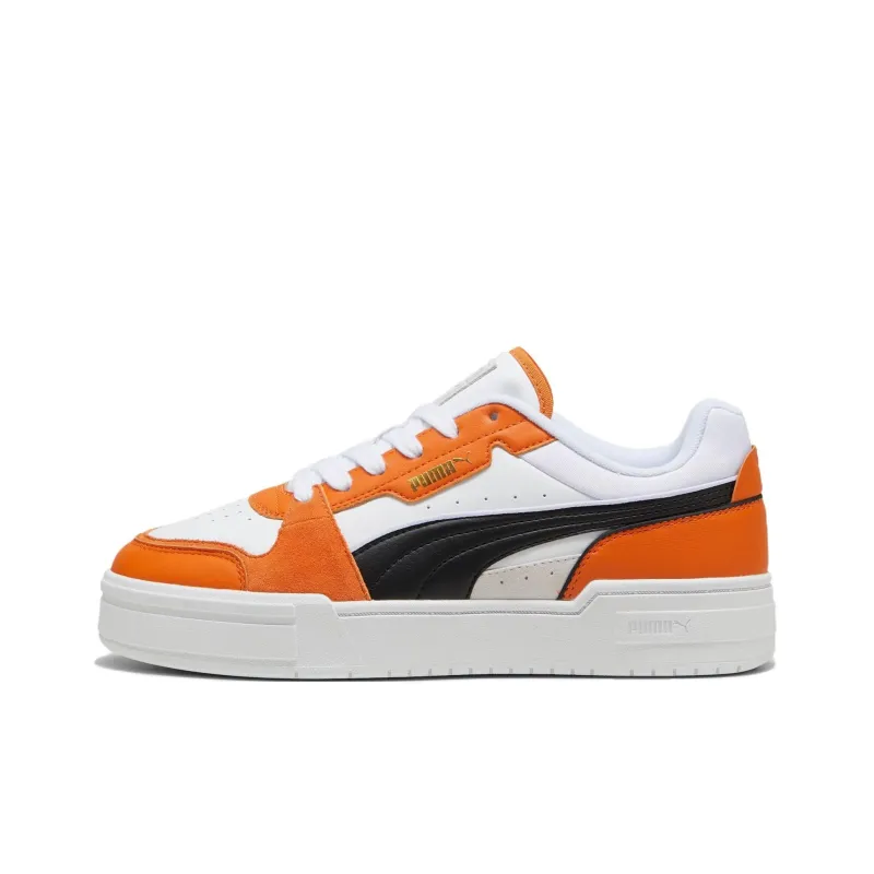 PUMA Ca Pro Anti Slip Wear Resistant Low Top Skateboard Shoes Men's White Orange-0