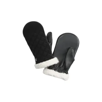 CHANEL Lambskin Mixed Fiber Gloves Unisex Black