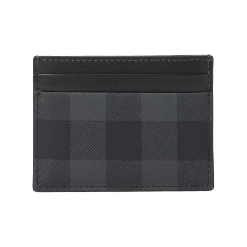 Burberry Cotton Wallet, Card Holder Men's Black Gray-5