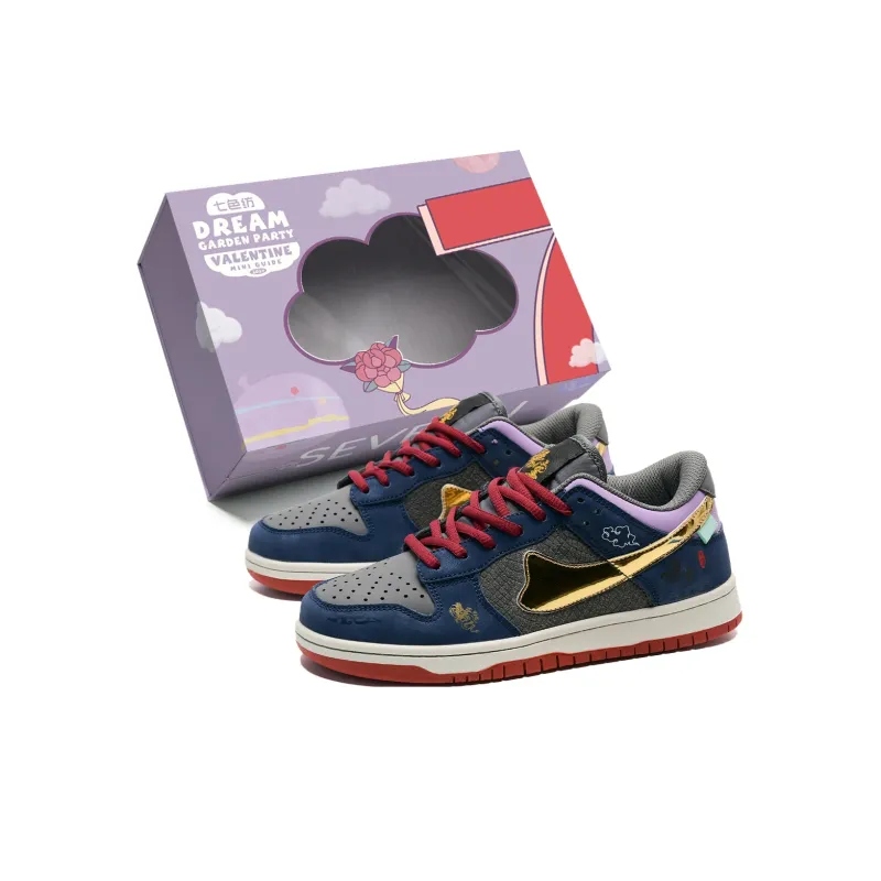 7 SEVFUN Slip Resistant Low Top Skateboard Shoes Unisex Wukong Blue-8