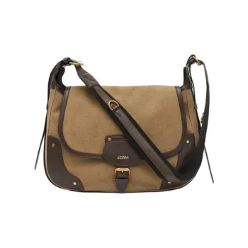 ISABEL MARANT Cotton Messenger Bag, Crossbody Bag, Shoulder Bag Women's Khaki