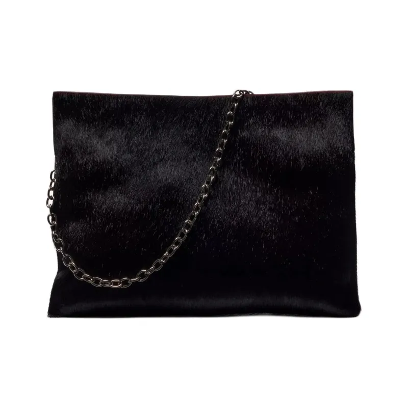 ZARA Cow Leather Envelope Bag Clutches Women's Green-0